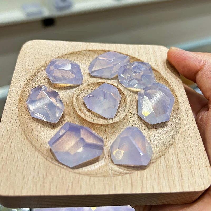 Natural Purple lavender jade Bare Stone Irregular Shape Natural Crystal DLY Jewelry Pendant