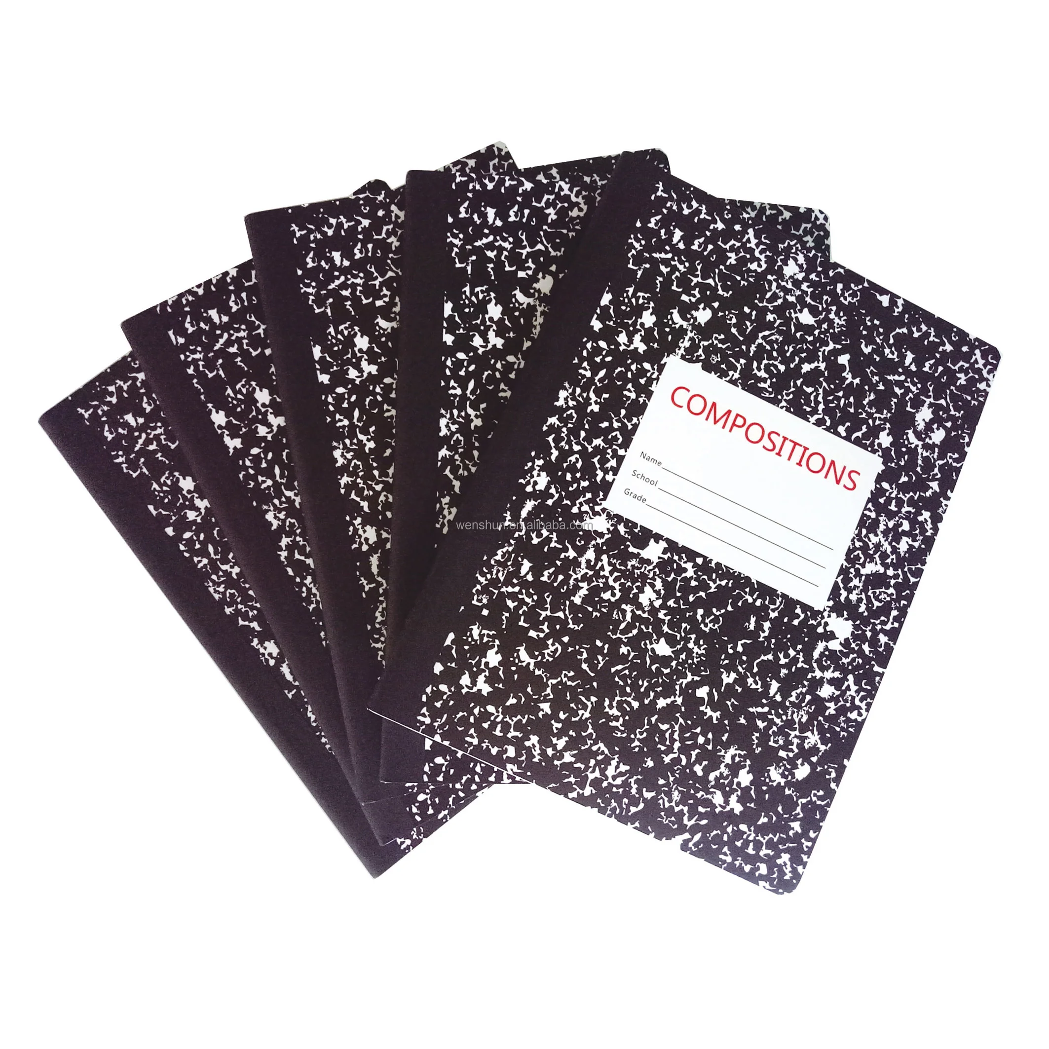 Custom 100 Leaves Lined Composition China Notebook for Students