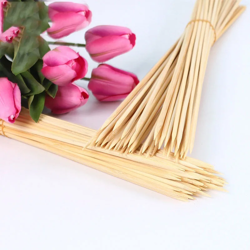Wholesale Stick Fruit Kitchen Natural Bamboo Skewers For Bbq Crafting And Party
