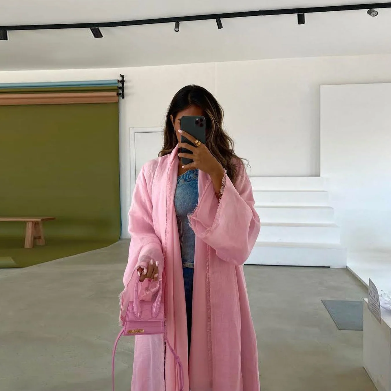 2024 new Middle Eastern solid color modest long skirt modern fashionable cotton and linen cardigan with European Muslim abaya