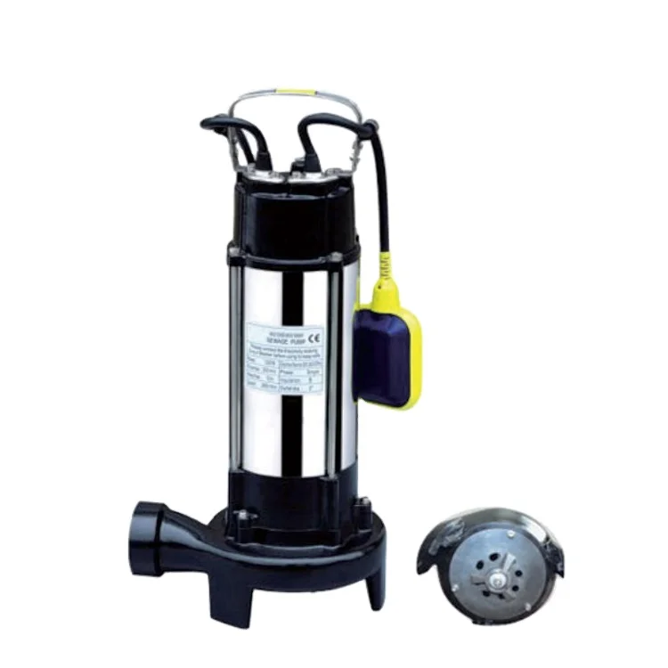 1300w V1300DF thermal protector dirty water sewage submersible pump with cutting system
