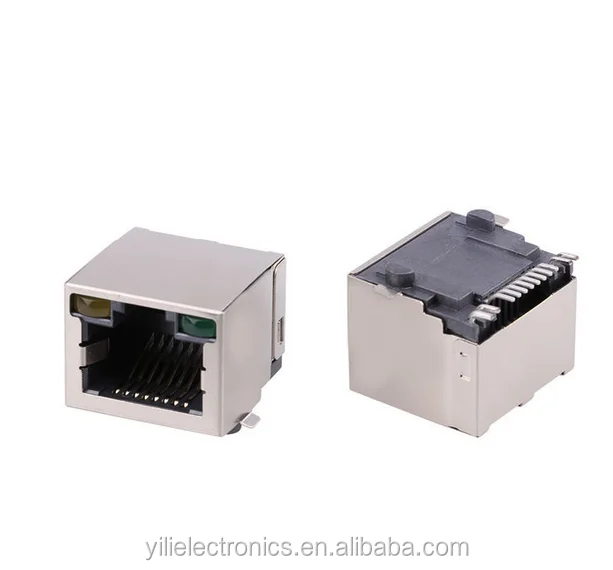 Factory Directly Sale RJ45 Female SMT Connector with fragment network connector