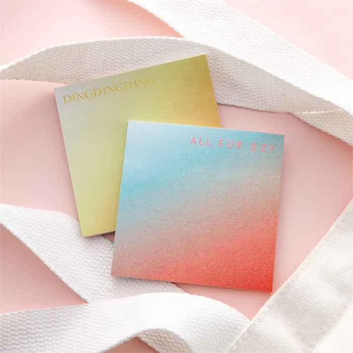 United Arab Emirates hot new school teacher stationery pack items 2025 Popular Gradient color sticky note unique memo pads