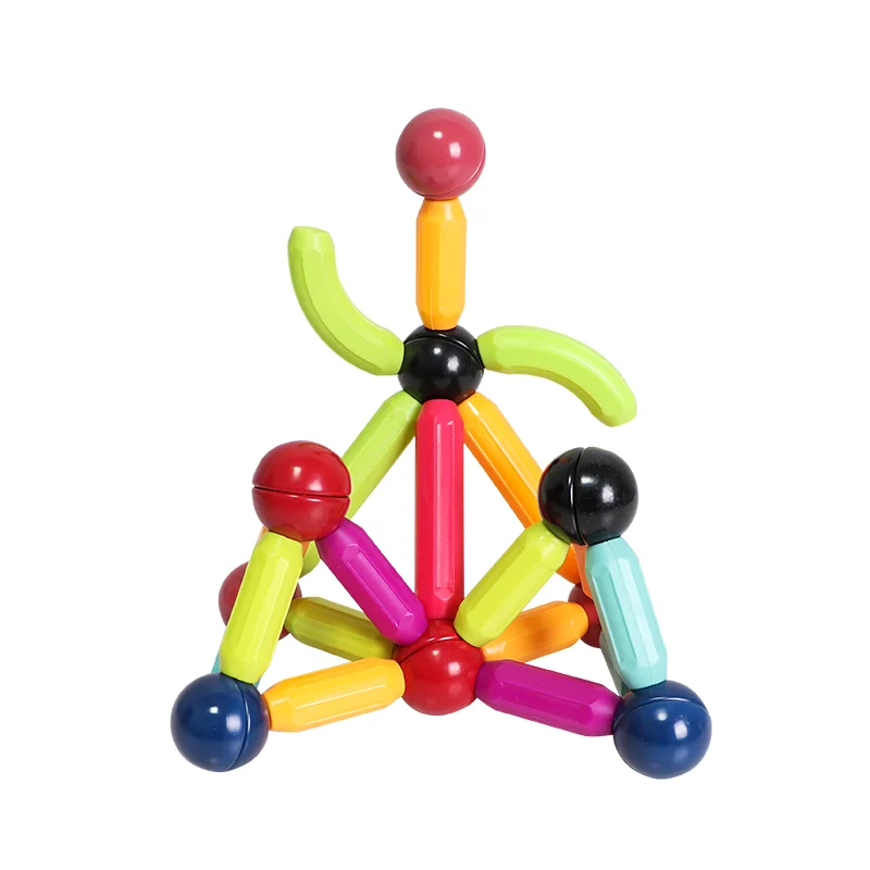 98pcs STEM preschool Mini Magnetic Building Blocks Set DIY Magnetic Sticks Toys for Toddlers Educational Toys for Kids
