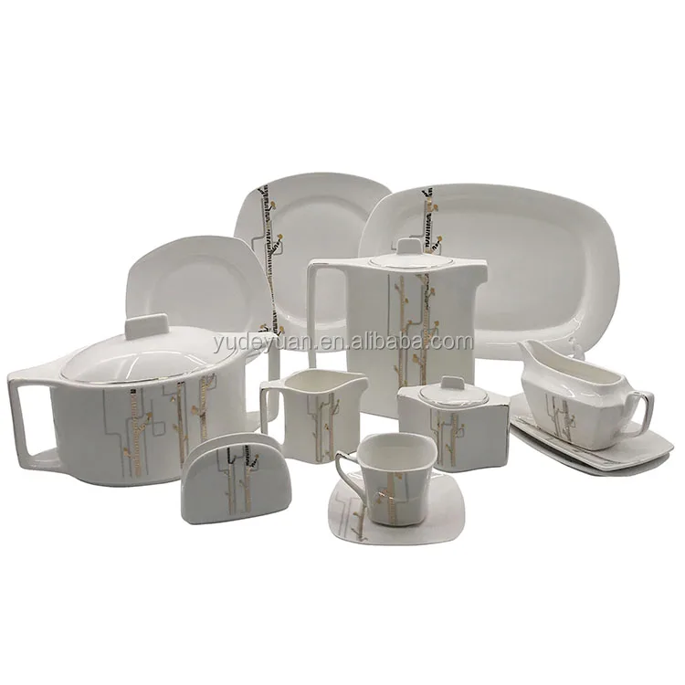 Western Ceramic Bone china Porcelain Tableware Dinnerware Sets 66pcs 130pcs Arcopal Dinner Set