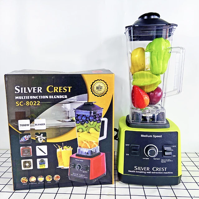 Good Quality High Power Silver Crest Double Cup Large Capacity 2.5L Square Cup Blender for Grinding and Juicing