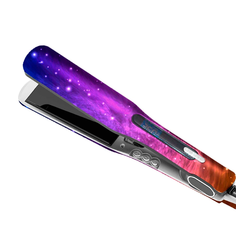 Professional hair straightener 2 in 1 wide plate salon flat iron high temperature for all hair types