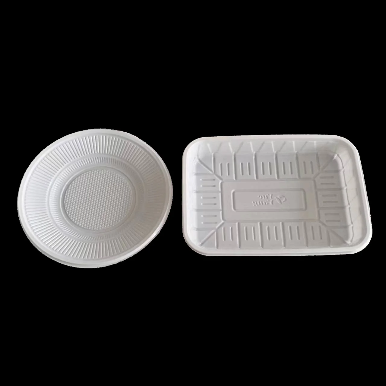 Пластиковый 7 дюймов прямоугольный поднос еды термо формирующих PP забрать белый лоток Мясо Фрукты блистерной упаковки
