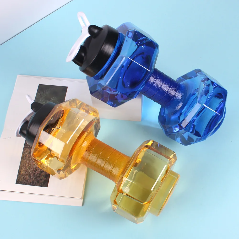 Ailingalaxy 2200ml 2600ml plastic 2.2l dumbbell shape bottlehot product private label weight big body building water bottle