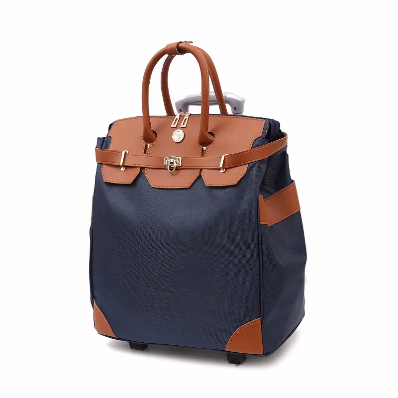 Pu Oxford Backpacks Trolly Clothing Bag Suitcases And Bags Cabin Luggage Trolley Case Luggage, Bags & Cases