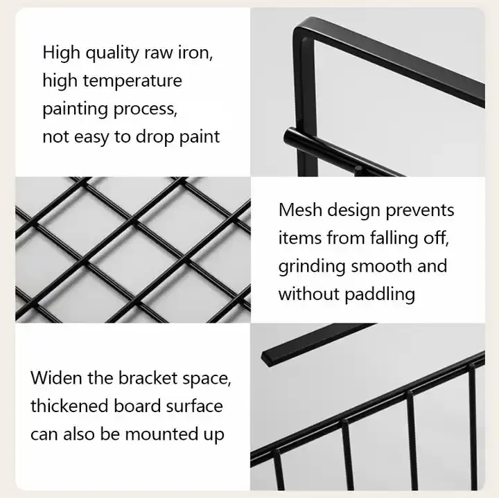 Hot Selling Metal Hanging Shelf Storage Punch-free Cabinet Storage Shelf Wire Organizer Basket