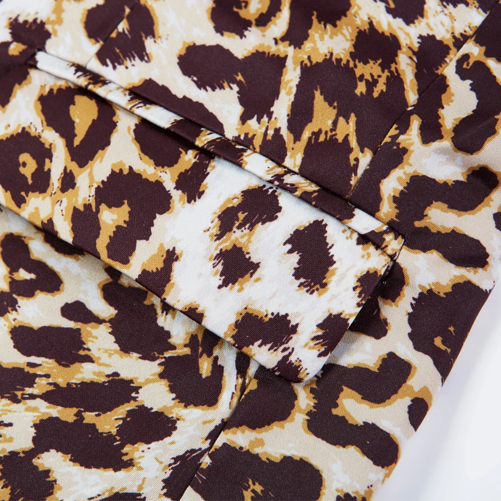  Mens Leopard Print Suit Casual Slim Set Suits Wedding Singer DJ Stage Plus Costumes Homme suit