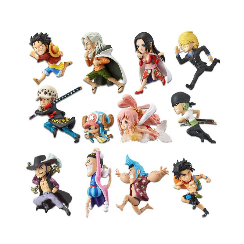 New Product Q version 6-10CM Law Luffy Ace Shanks Nami Law Zoro Sanji Chopper Hancock Figure Toys Straw Hat Pirates one pieces