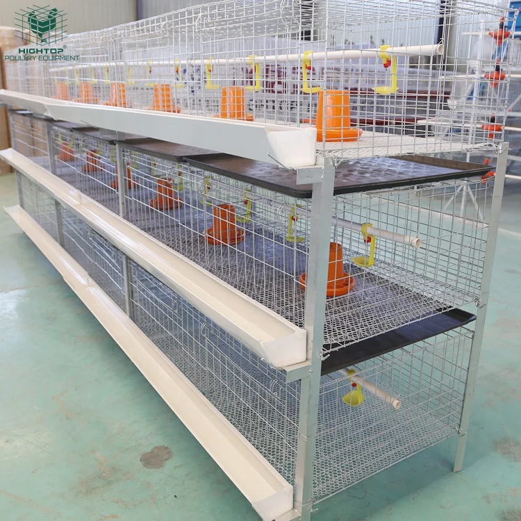 Custom Size Manual H Type Galvanized Metal Poultry Broiler Chicken Cage For Chicken Farming House