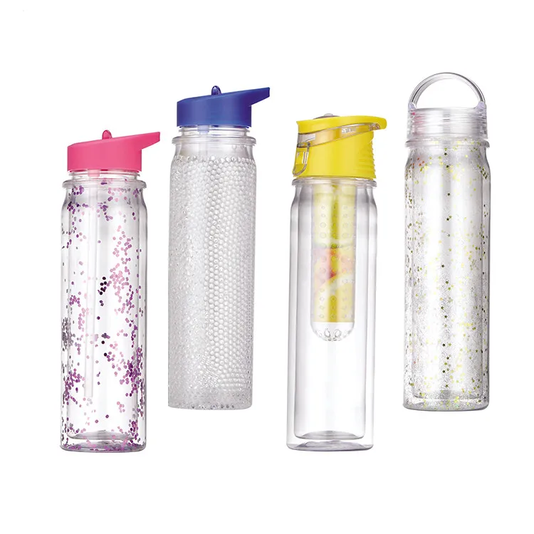 BPA Free Eco-friendly 500ml Eastman tritan Plastic Water Bottle High quality reusable America popular glitter drinking bottle