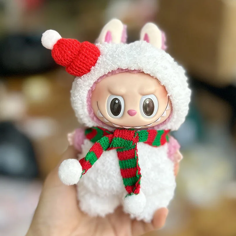 2273 17cm Pendant Cute Dress Outfit Clothes Only Labubu For Blind Box Time To Chill Cute Doll
