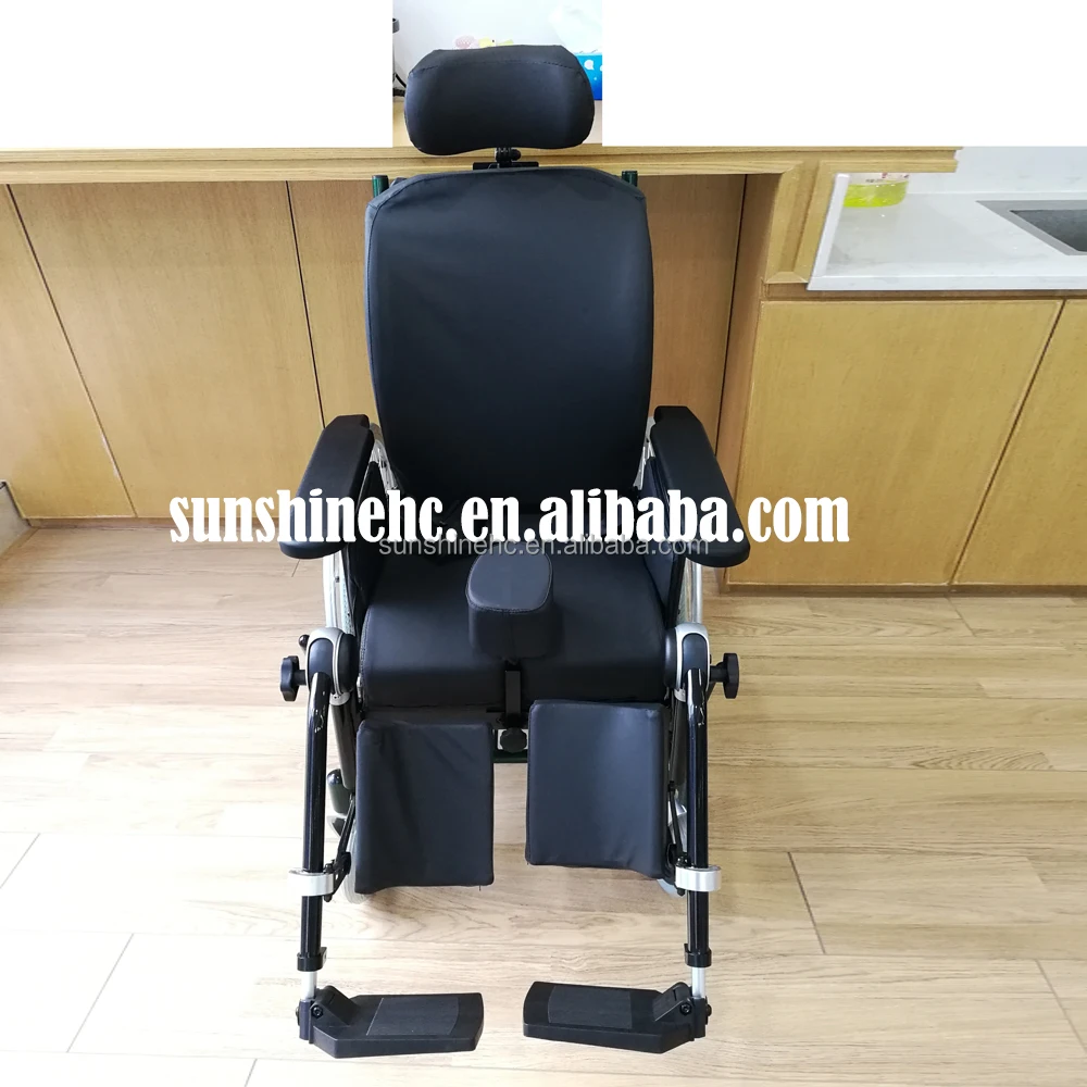 Popular Lightweight Durable Aluminum Frame Folding Tilt Wheelchair For Disabled Adult In Space Wheelchair WH929
