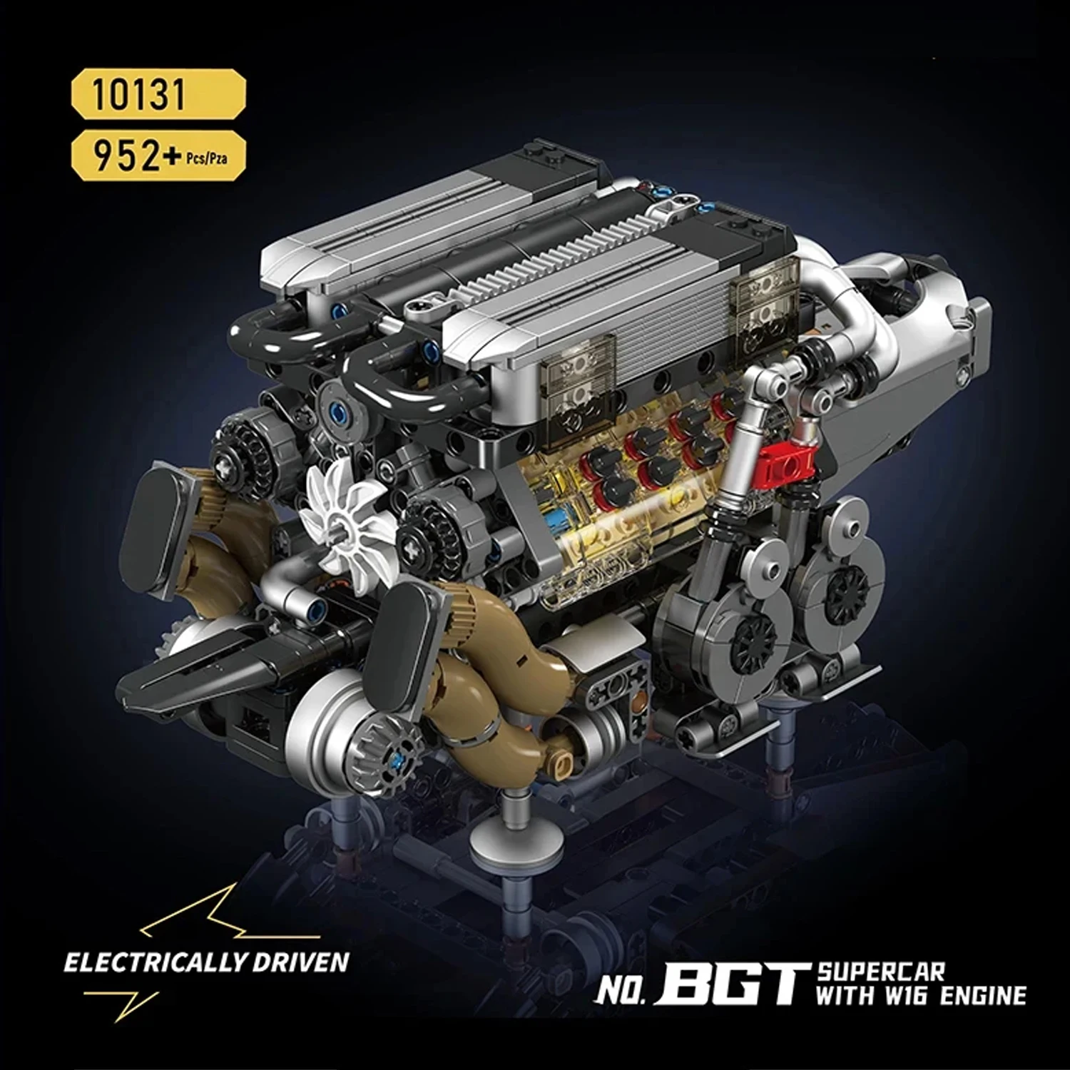 10131 техническая часть автомобиля конструктор W16 двигатель для BGT набор суперкаров сборка игрушечный автомобиль Детский Рождественский подарок