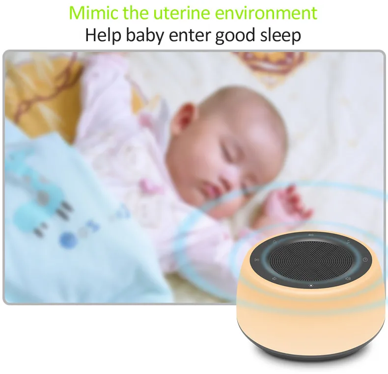children white noise machine with night light White Noise Sounder with Timer Function White Noise Sleeping Speaker