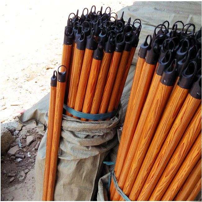 eucalyptus Italian thread  PVC coated handles Broom wooden Stick handles broom stick wooden handles