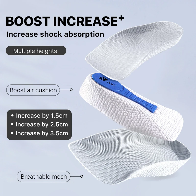EVA Soft Comfort Shock Absorbing Half Height Increase Insole Arch Support Invisible Height Increase Heel Pad Cushion For Shoe