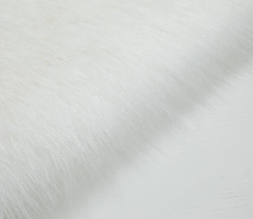 Плюшевая ткань из искусственного меха, длинная ворсовая ткань, белый цвет, OEM любой дизайн, любой цвет, 58/60 дюйма, 58 85SH38SSD, трикотажный T/T L/C 100% полиэстер