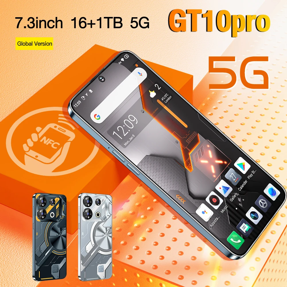 Новейший GT10 Pro 6 8-дюймовый смартфон на базе Android 128GB RAM ROM 4G LTE разблокированный мобильный телефон