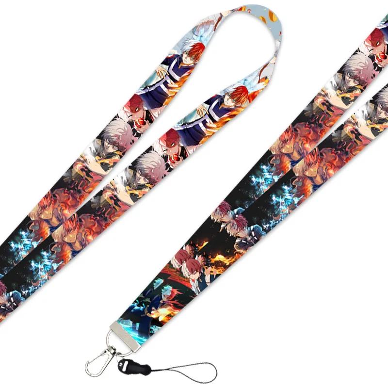 Anime My Hero College Cartoon Phone Rope Lanyard For Keys ID Badge Holders Neck Straps With Keyring