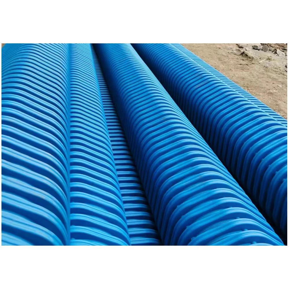 Пластиковая гофрированная дренажная труба Hdpe Двойная Стенка пластиковая трубка отводящая изготовлена