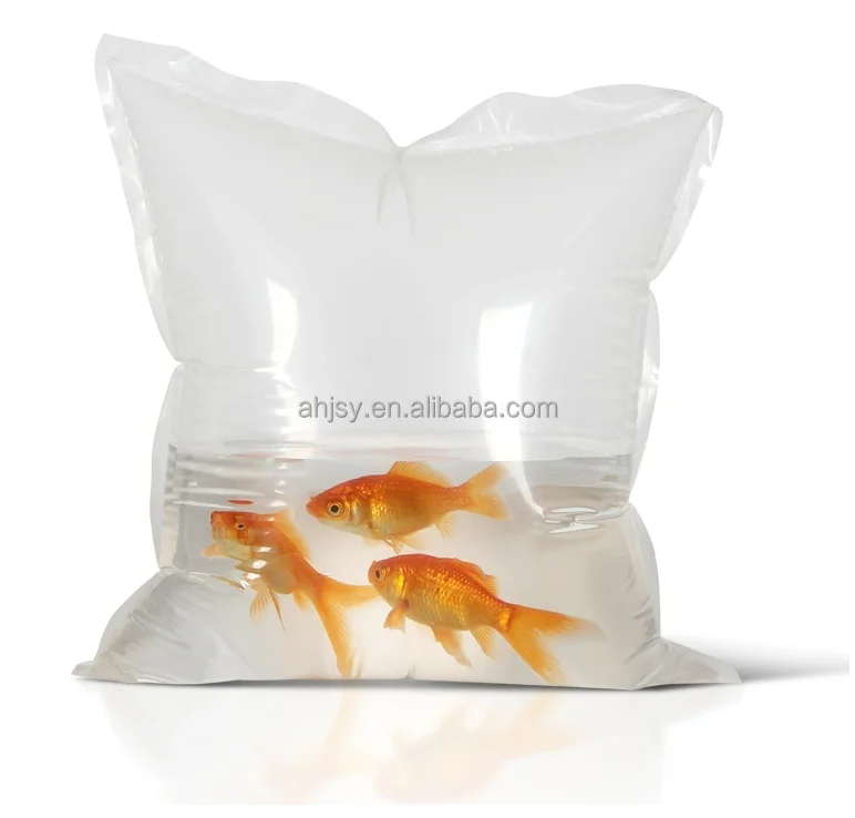 Portable Transparent Heat Seal Inflatable Oxygen Fish Transport Shipping Bag for Seafood Live Fish