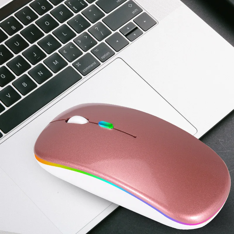 Dual-model Wireless Rechargeable BT Silent Mouse Mice RGB 2.4ghz LED  Ergonomic Rechargeable Wireless Mouse Gaming