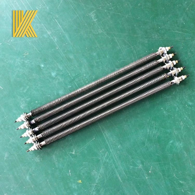 220v 2kw industrial stainless steel electric tubular air heating element straight finned air tube heater for oven