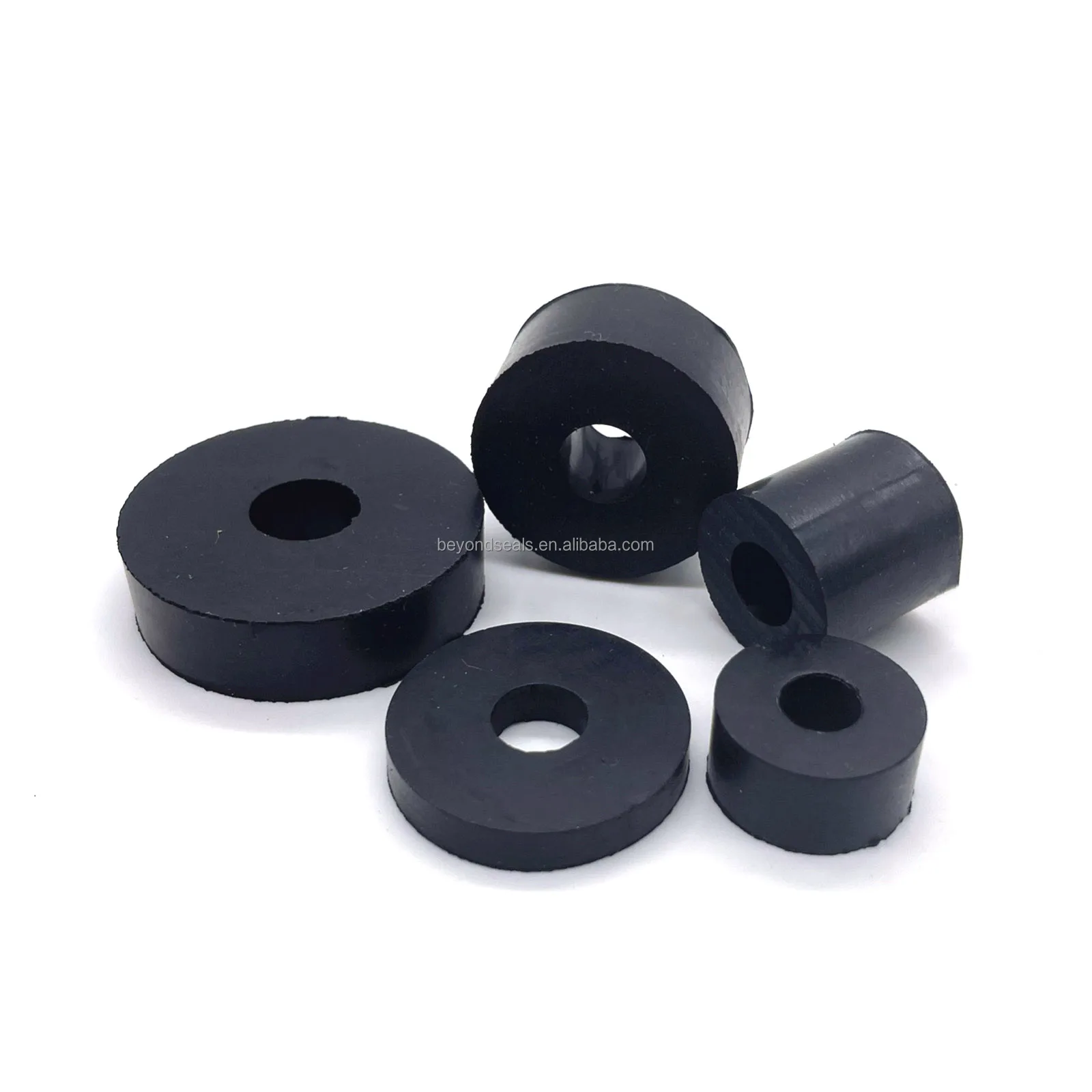 Customized In Various Sizes Vibration Damping Mounts With Unthreaded Hole Round Rubber Pads