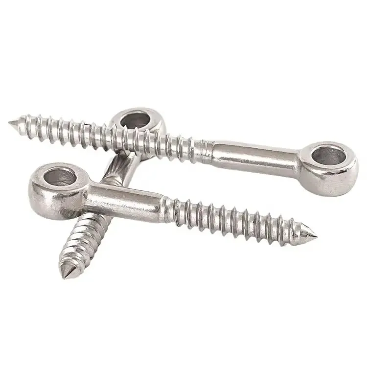 Premium 316 Stainless Steel Wood Screw Swing Eye Ring Bolts Eye Pin Screw Hook Gear Hardware
