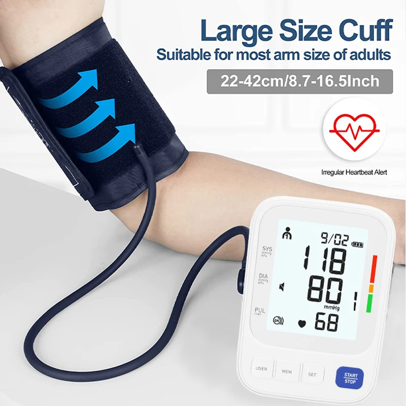 Wholesale  Factory Price New Design Upper Arm Electronic Blood Pressure Monitor Portable Blood Pressure Machine For Selling
