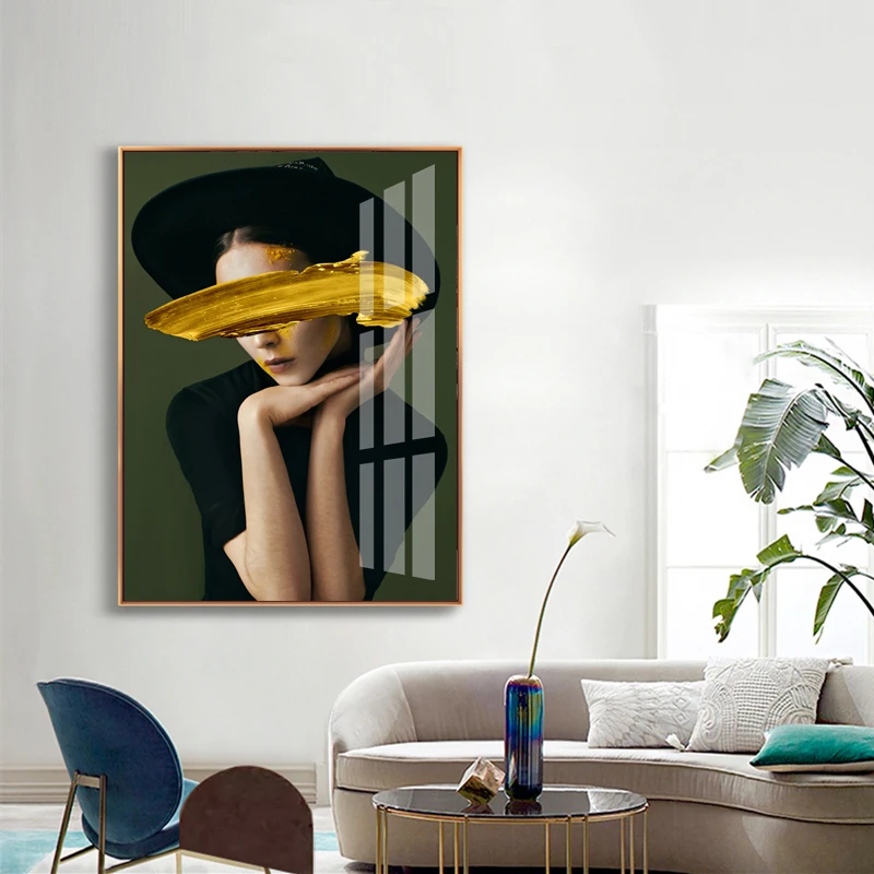 Wholesale fashion red lips woman Wall Art decor oil Painting abstract  figure & portrait paintings
