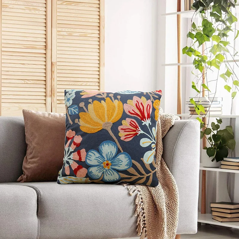 European Luxury Pillow Cover Handmade Cushion Cover Embroidery Sofa Decoration Cushion Cover