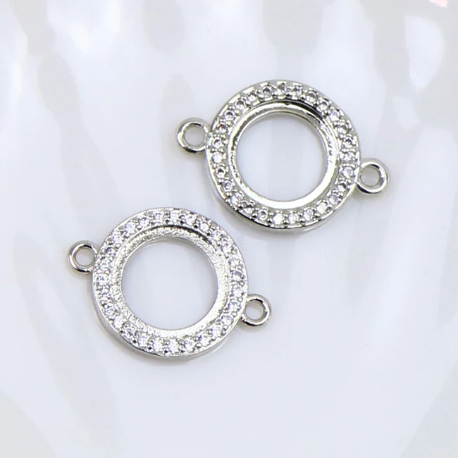  18K plated brass connector bezel 10 mm inner wild for the