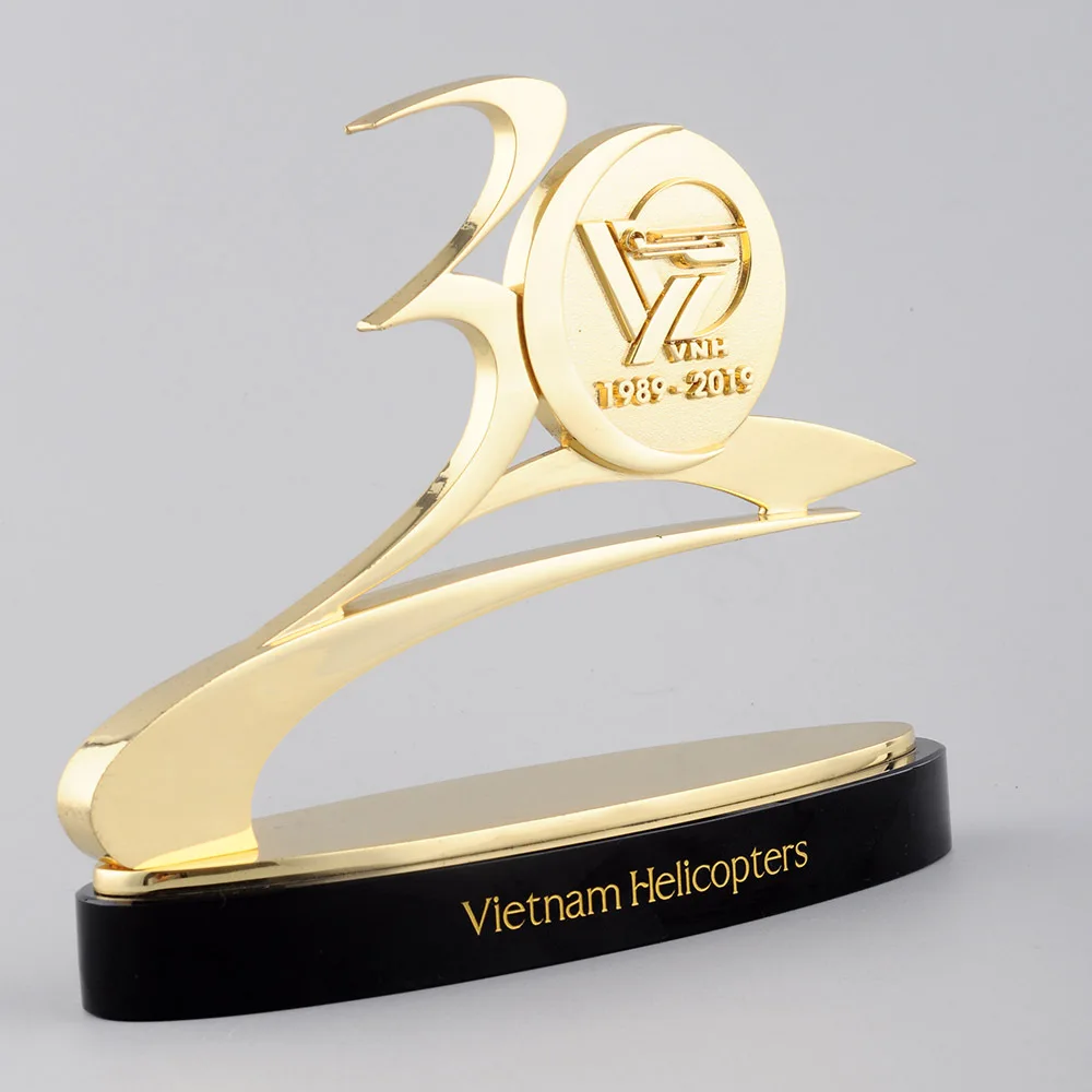 Company Anniversary Celebration trophy to commemorate outstanding employee service years Custom metal Award Anniversary Trophy
