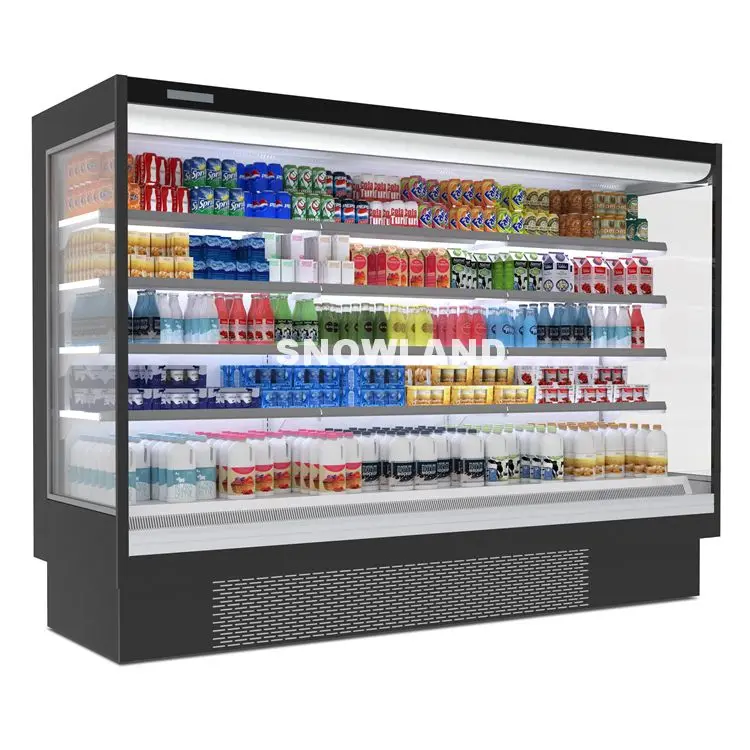 Супермаркет морозильник воздушный занавес холодильник самообслуживания дисплей холодильник супермаркет Многоэтажный открытый охладитель