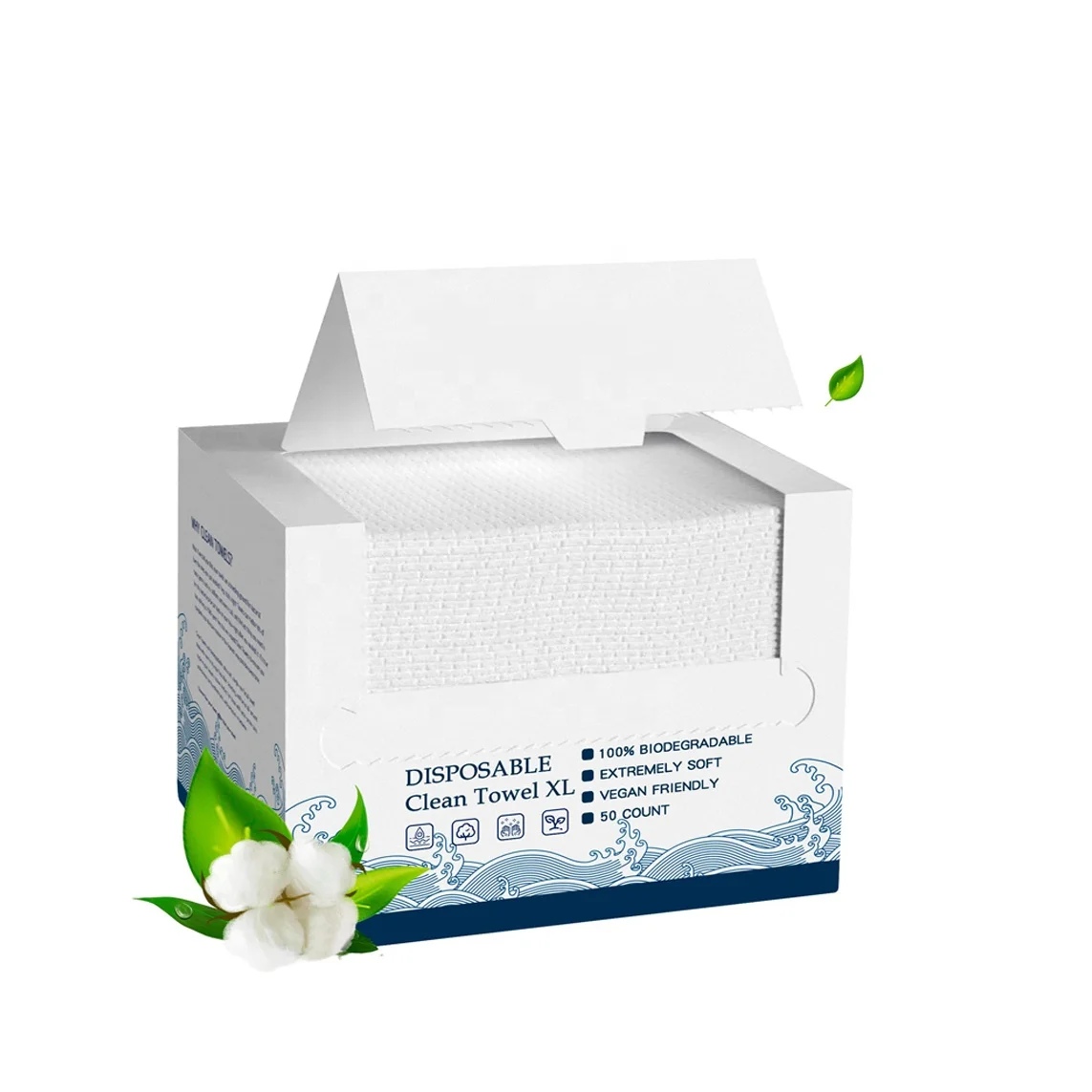 OEM Disposable Biodegradable Clean TOWEL Soft for Sensitive Skin Face Disposable Face Clean Towels