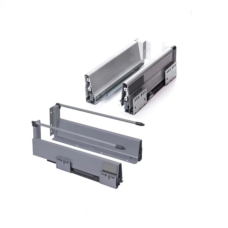 Cold Rolled Steel Under Mount Rail Soft Close Box Drawer System for Kitchen Hardware