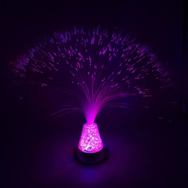 sensory light up fiber optic lamp night mood novelty holiday gift for kids women USB/Battery