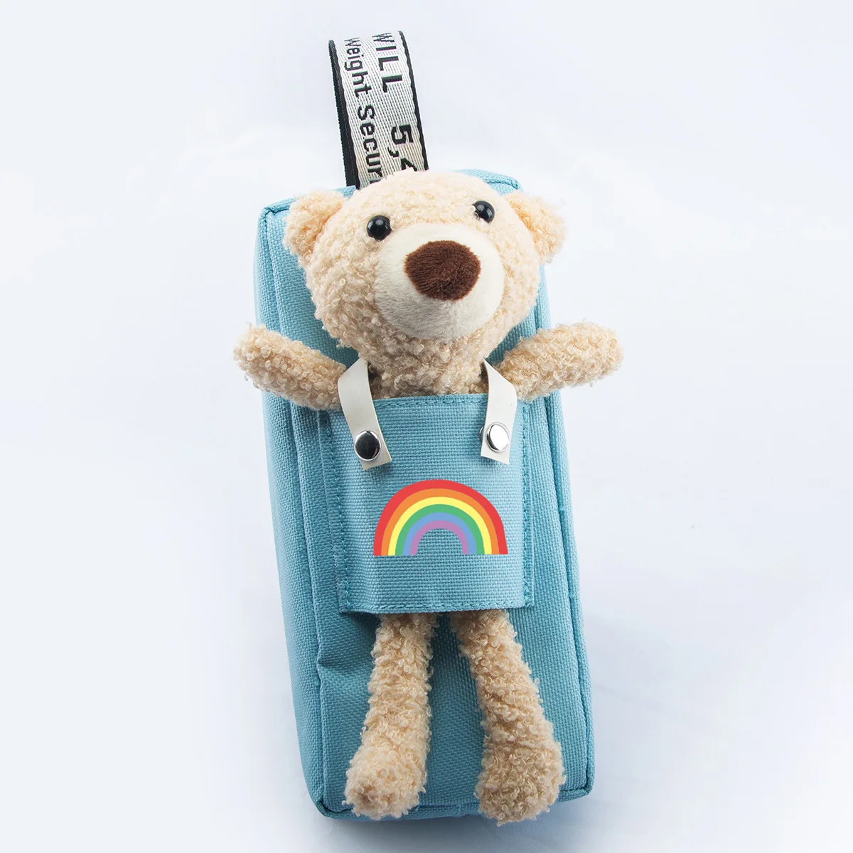 2024 Latest Hot Selling Creative Cute Pencil Case with Detachable Teddy Bear Wholesale Pencil Case