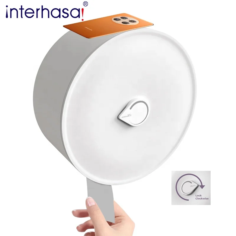 Bathroom 9 INCH jumboroll tissue dispenser Jumbo roll Bath Toilet Tissue paper Dispenser wall mounted (White)