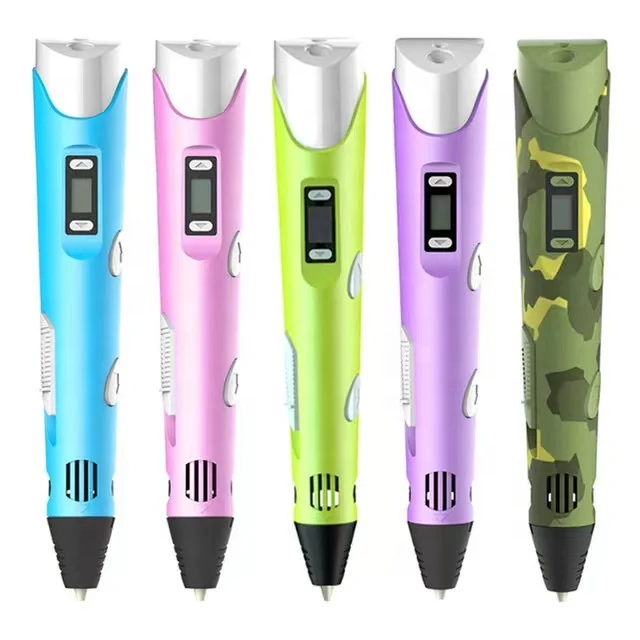 3D Pen for Children 3D Drawing Printing Pen with LCD Screen Compatible PLA Filament Toys for Kids Christmas Birthday Gift