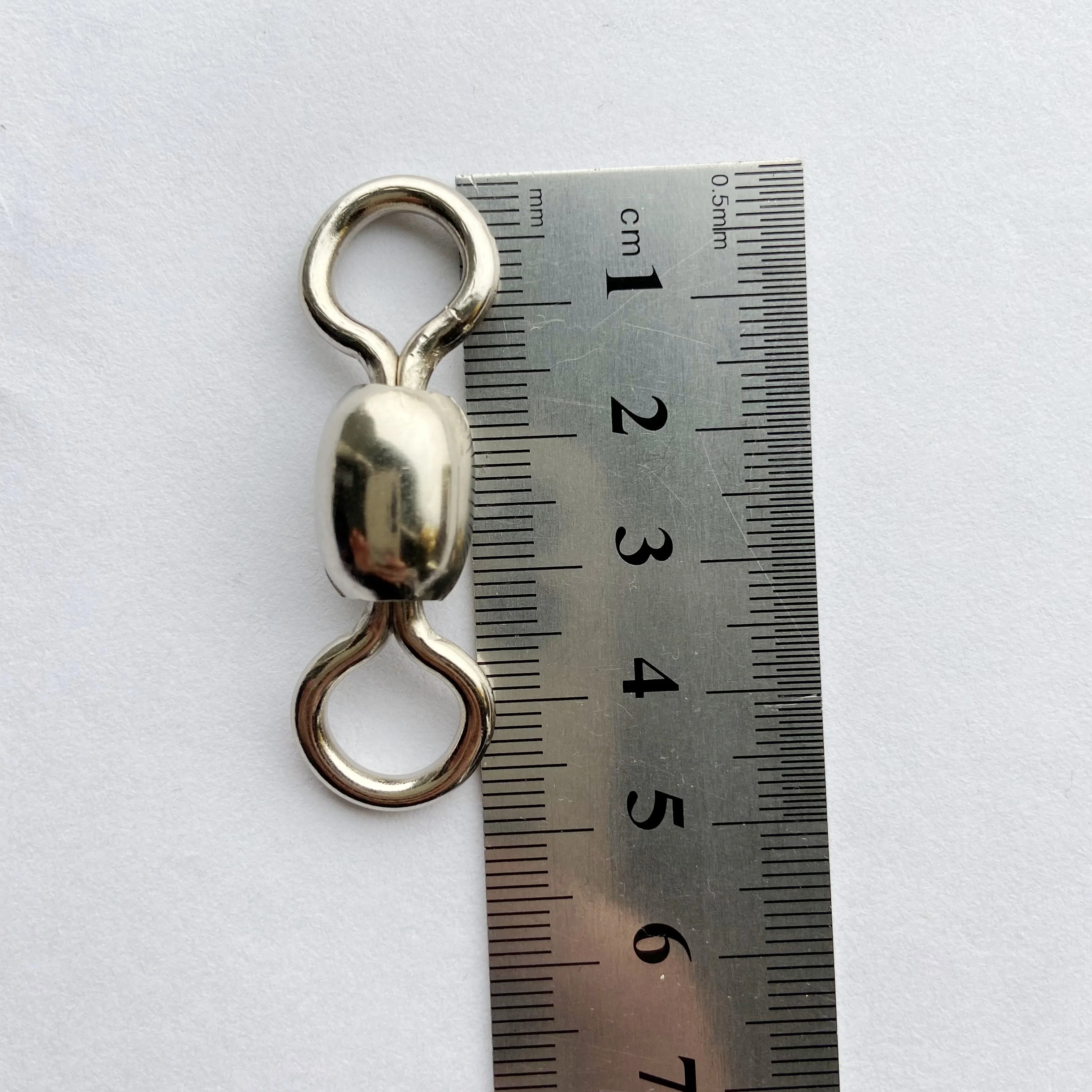 Fishing Barrel Bearing Rolling Swivel Solid Ring LB Lures Connector