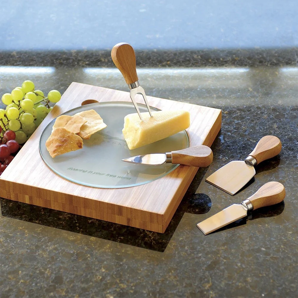Wholesale Food Safety Bamboo Cheese Knife Set
