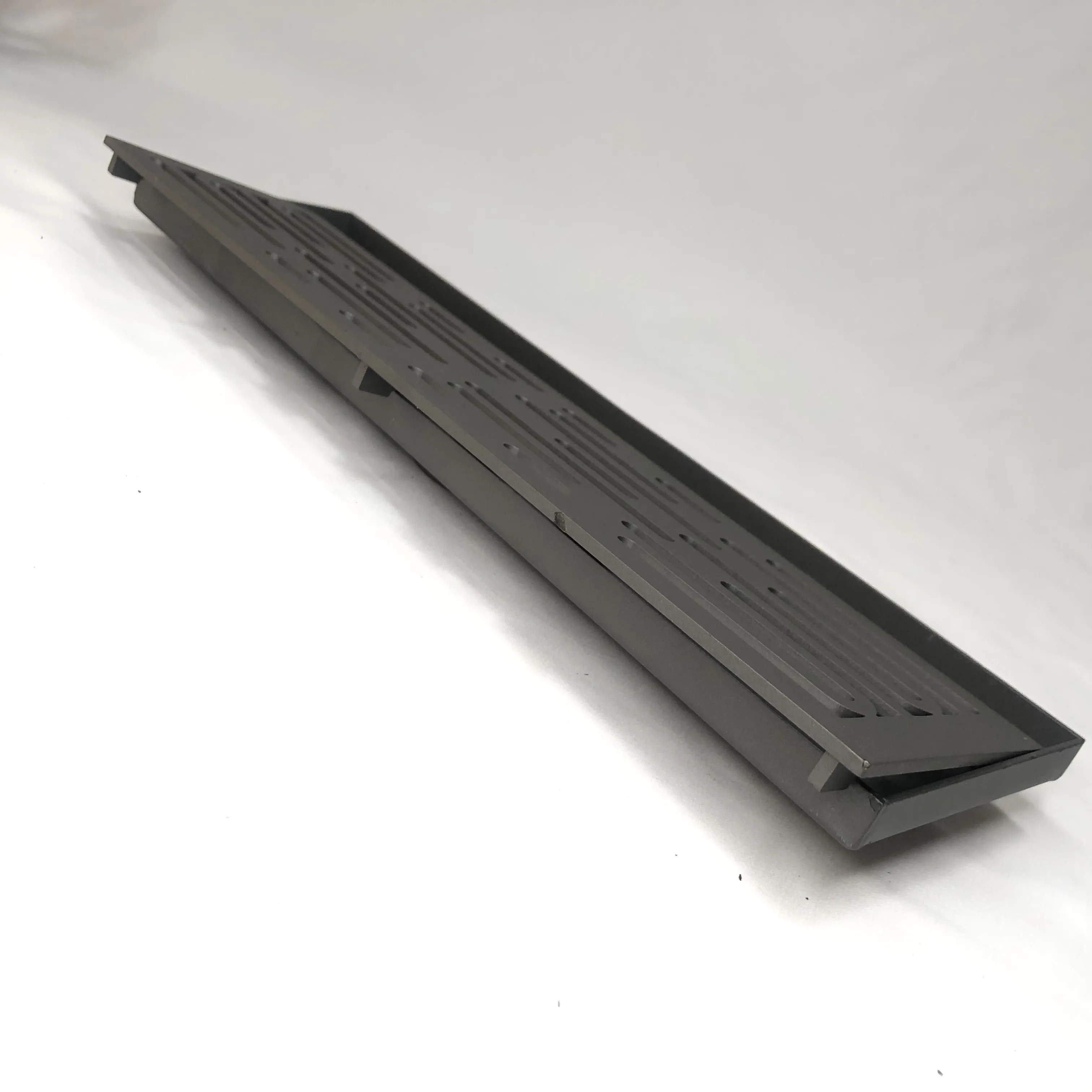 24 Inch grey Linear Pipe Insert Grille Detachable Hidden Cover SUS 304 Stainless Steel Rectangular Floor Shower Drain