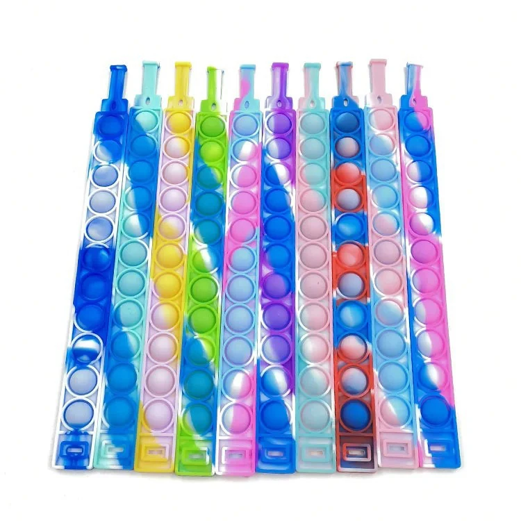 push pop toy rainbow bracelet stress relief toys